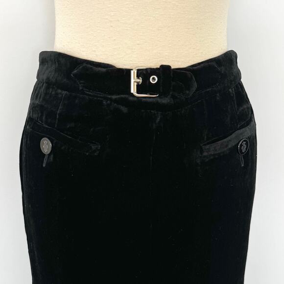 Emilio Pucci Velvet Maxi Skirt High Back Slit Black IT40 US6 NWT Made in Italy - Picture 7 of 13